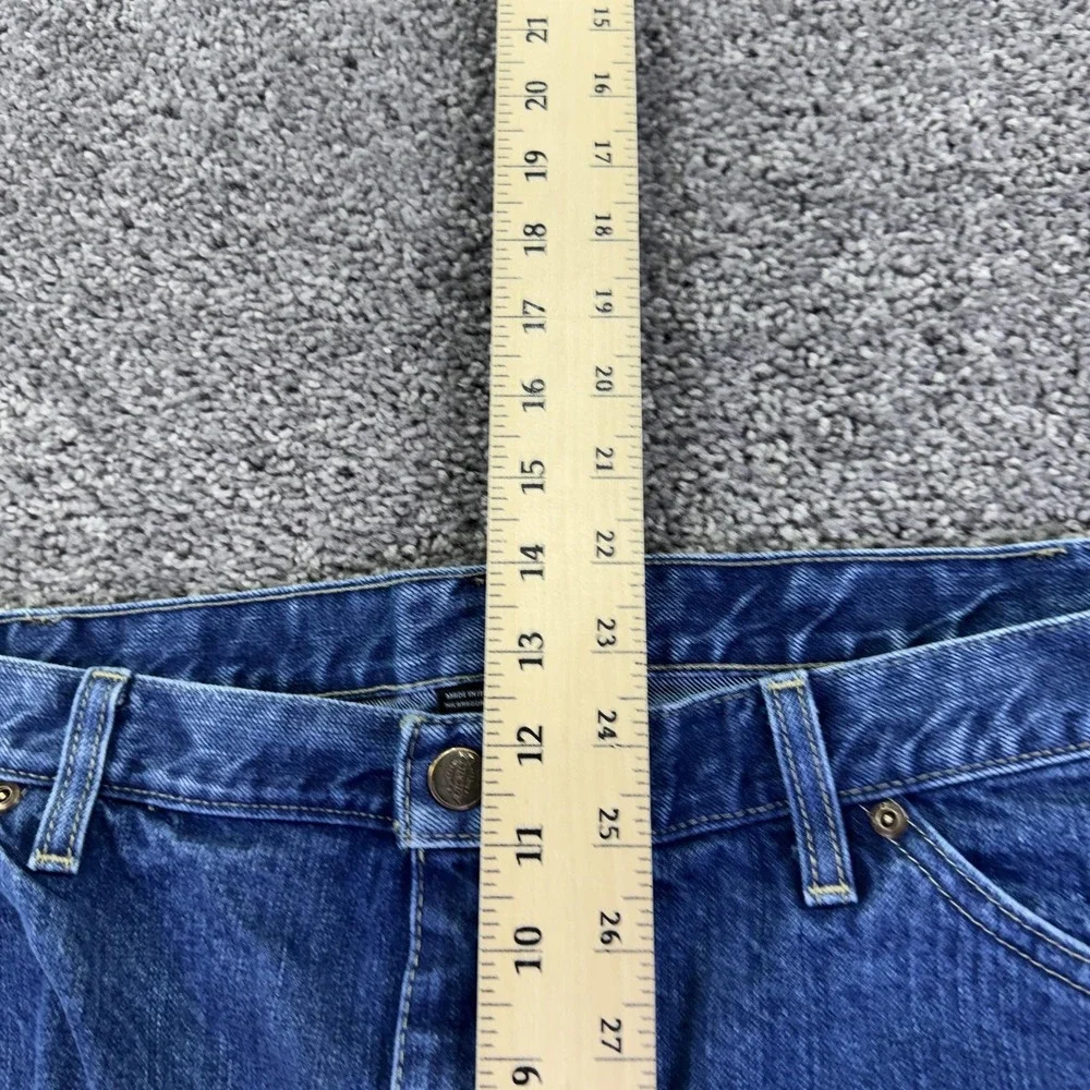 Dickies Jeans Mens 42x30 Blue Relaxed Straight Denim Carpenter Workwear Logo